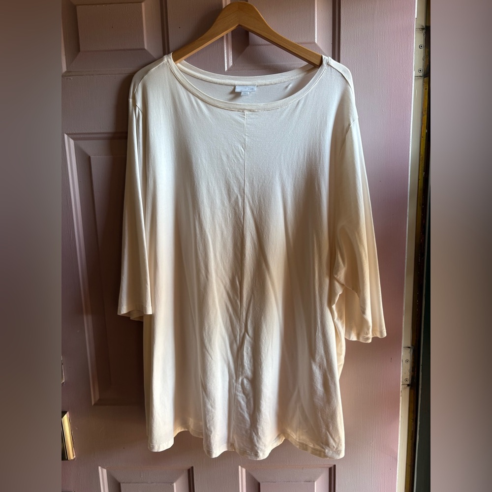 ***3 for $30***J. Jill Cream Long Sleeve Top